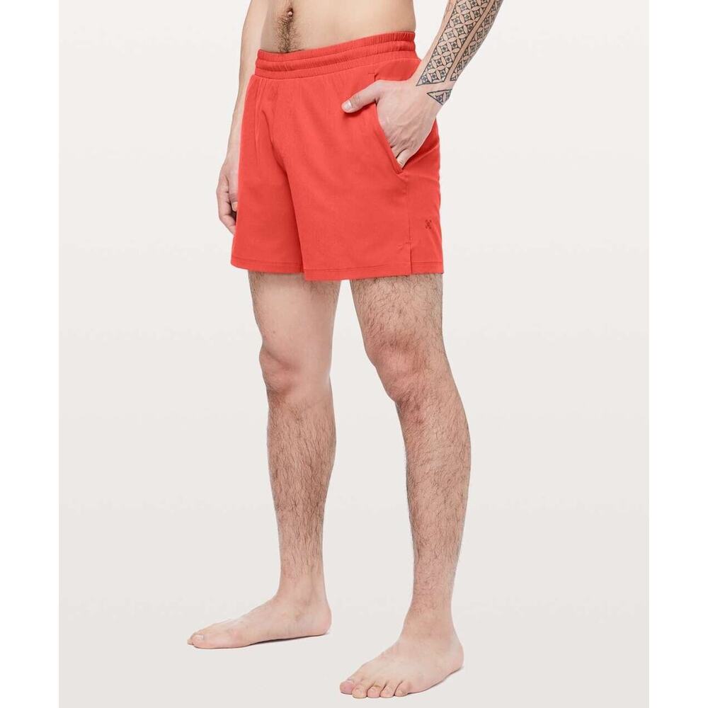 lululemon athletica Red Swim Trunks